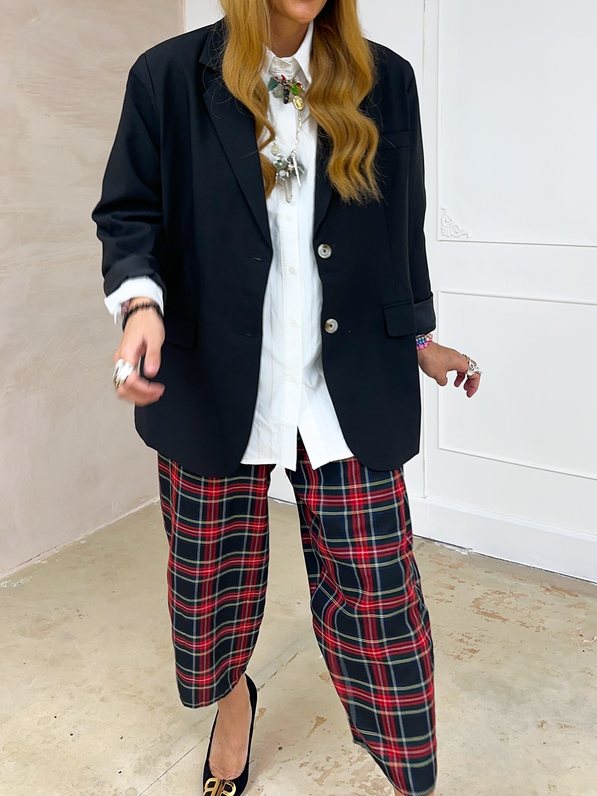 Oversized Slouch Blazer In Black