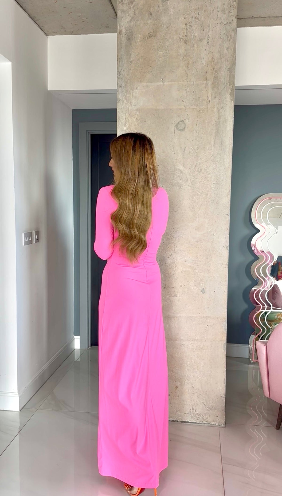 The Vita Leone Maxi Dress In Pink