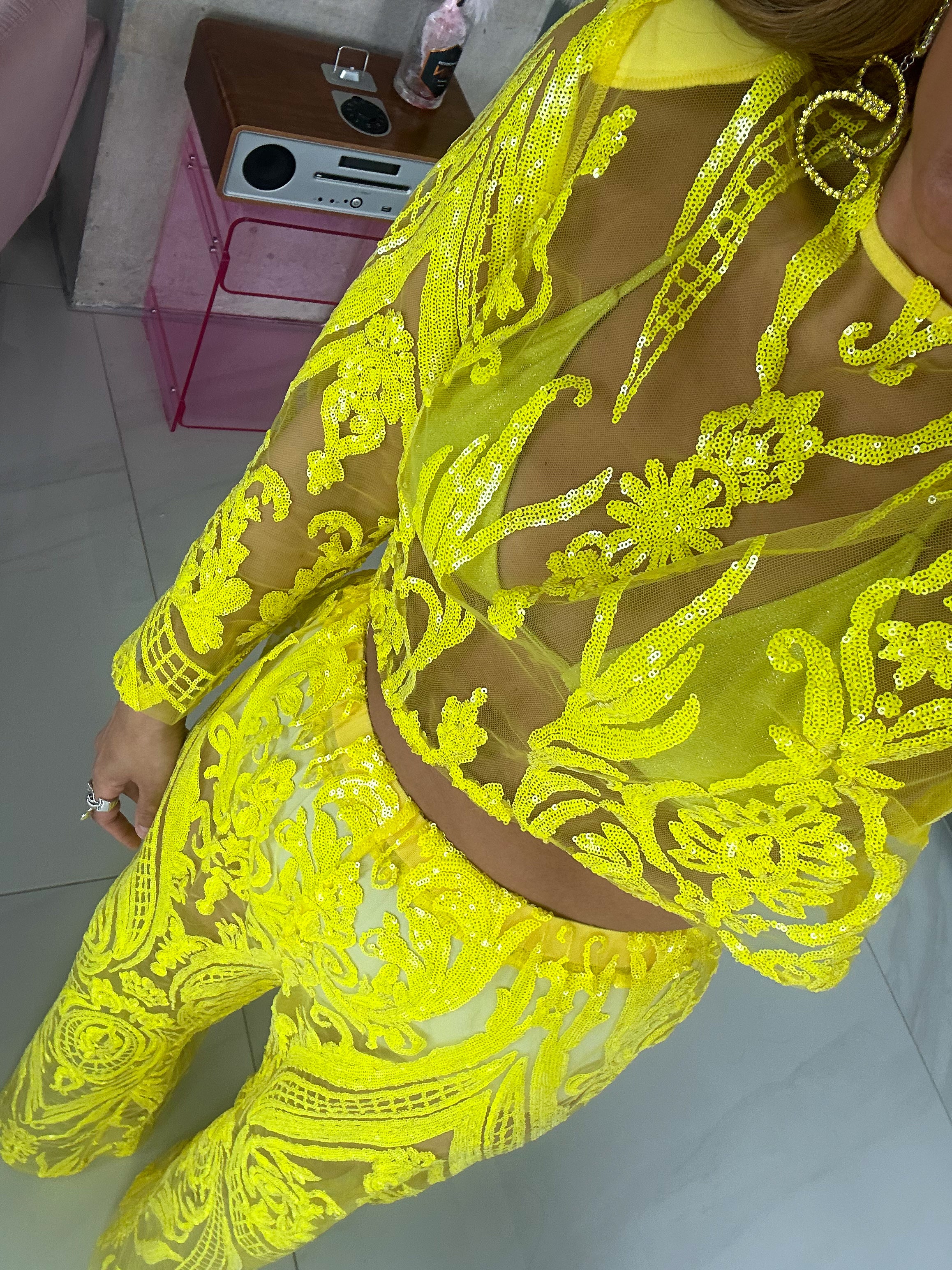 Solaris Long Sleeve Top In Yellow