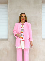Slouch Fit Basic Blazer In Candy Pink