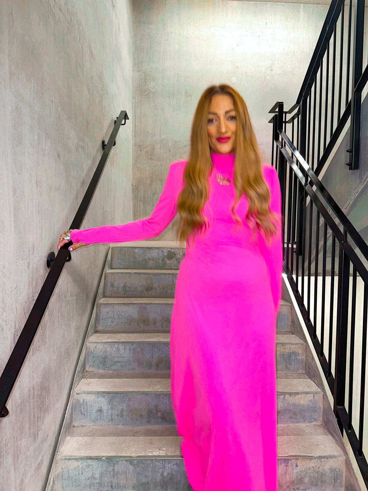 The Vita Leone Maxi Dress In Pink
