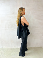 The Midnight Wide Leg Trousers In Black