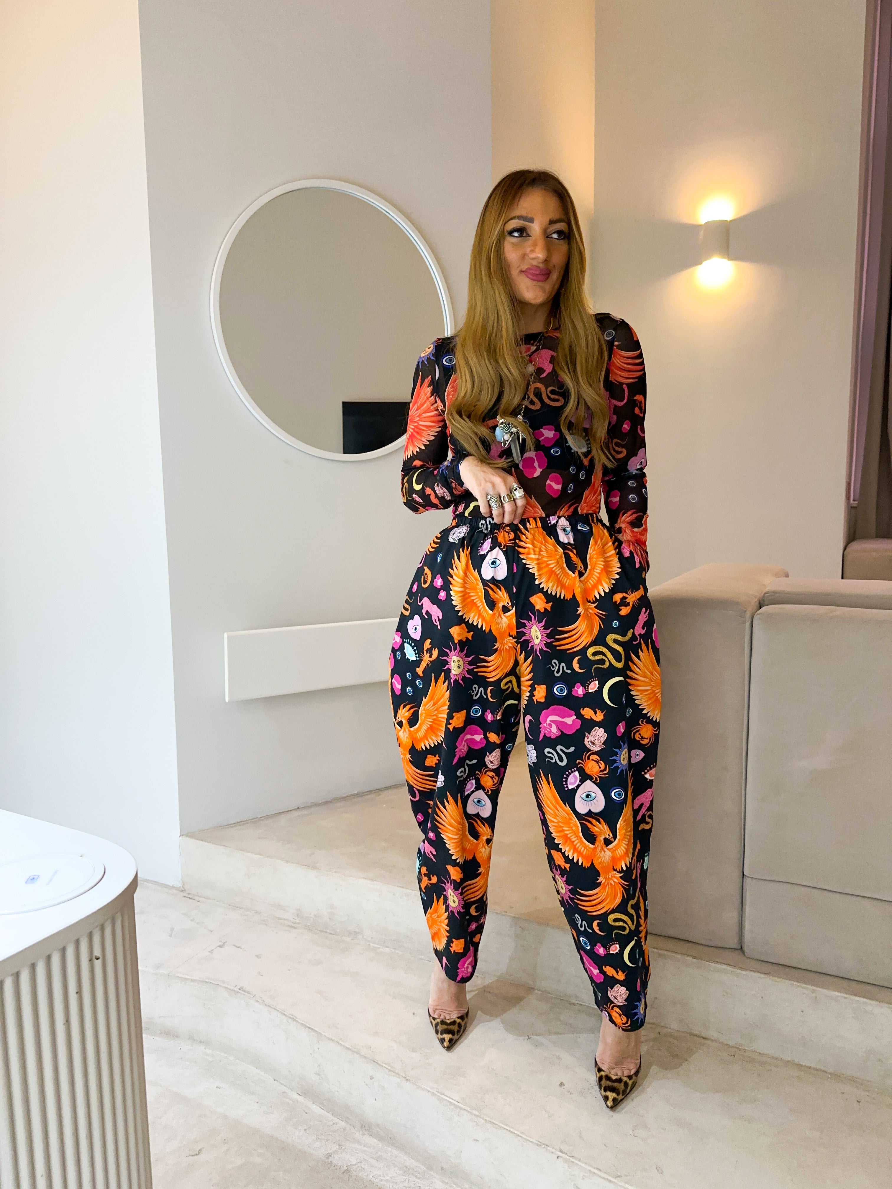 The Phoenix Mesh Long Sleeve Top