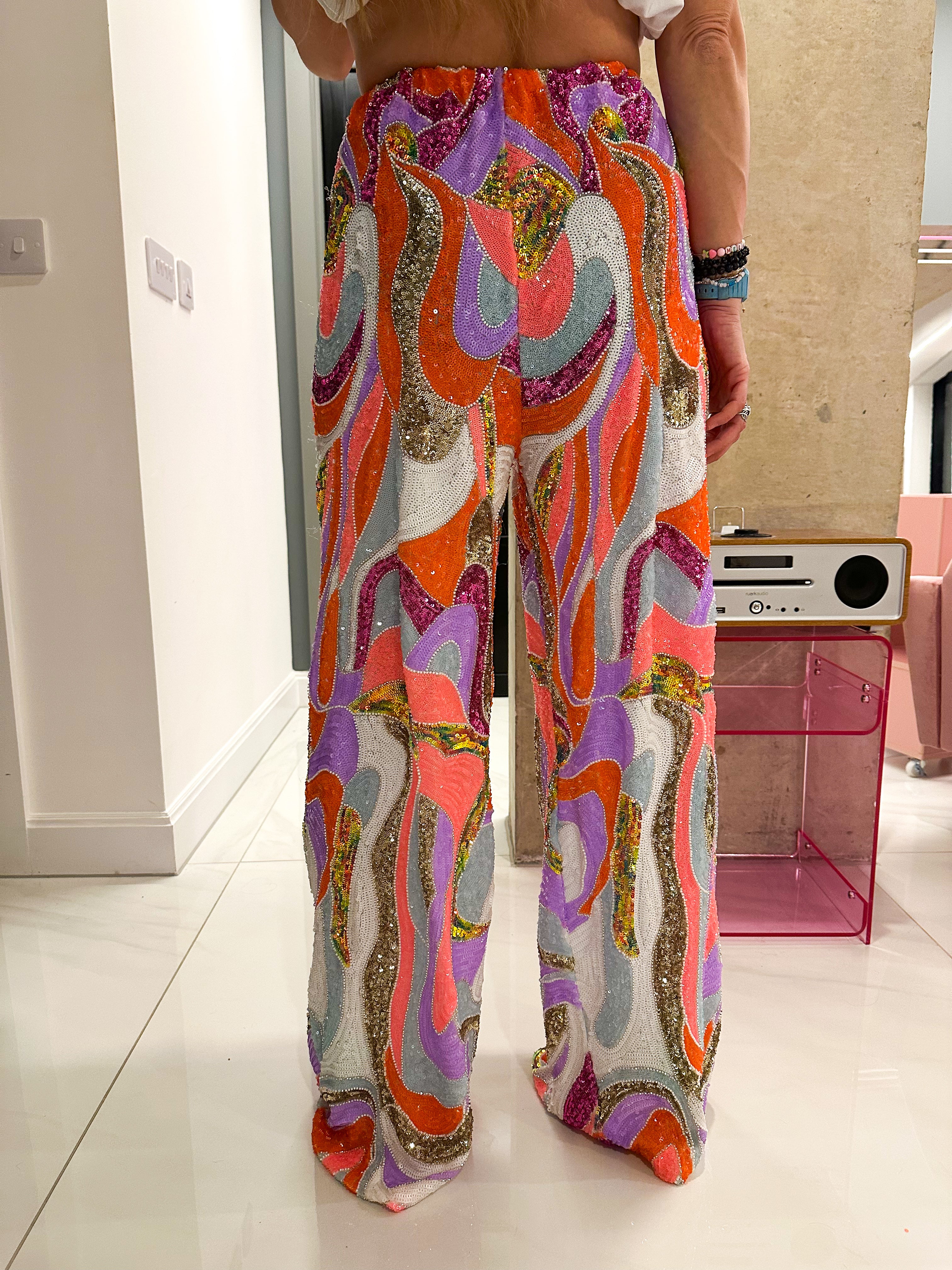 The Ibiza Luxe Beaded Sequin Trousers