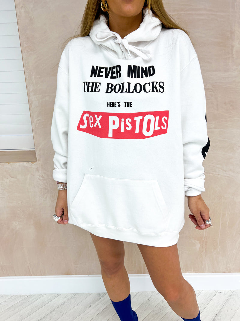 Sex Pistols 'Nevermind The Bollocks' Hoodie In White