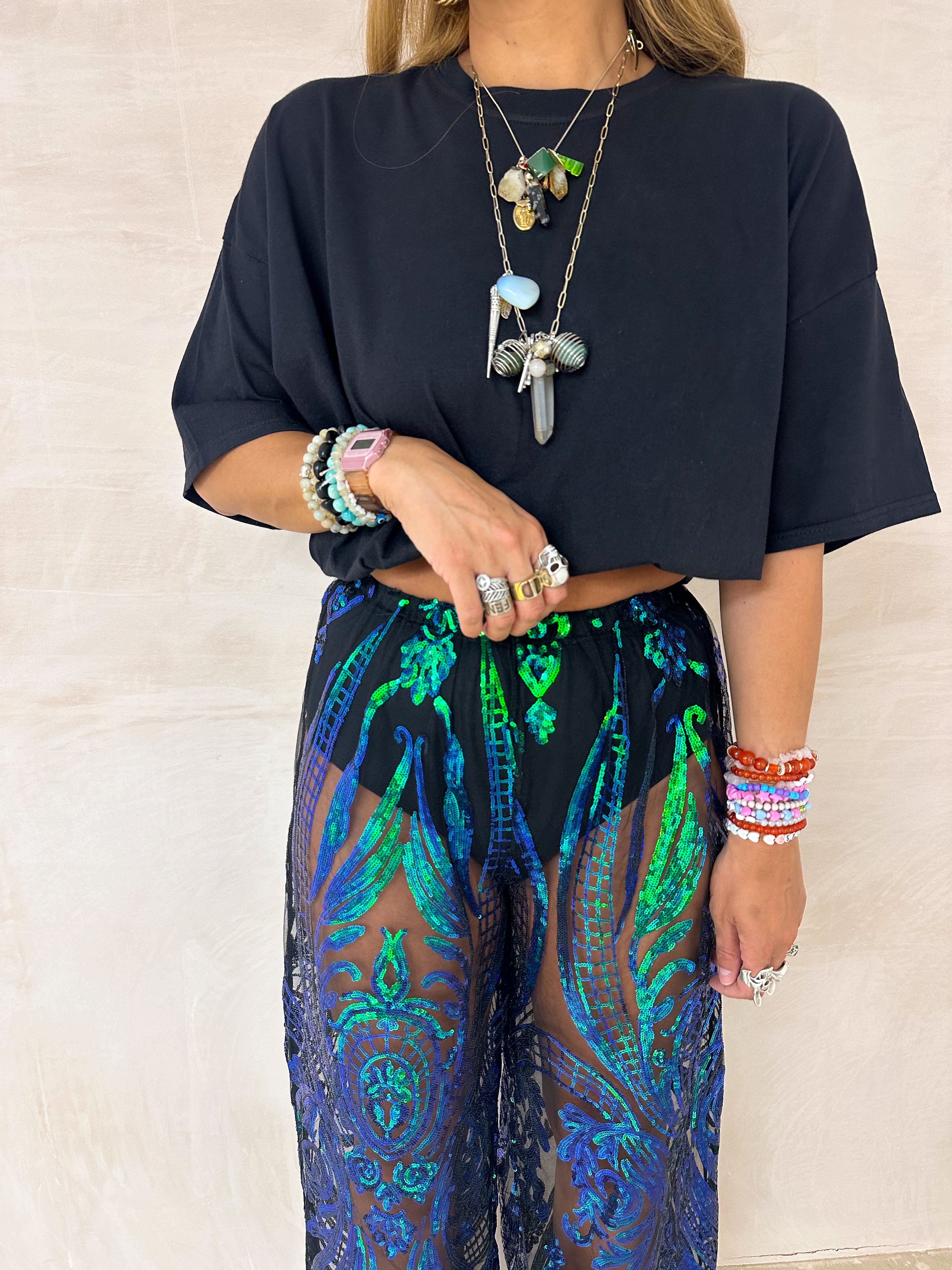 Cropped Basic T-Shirt In Black