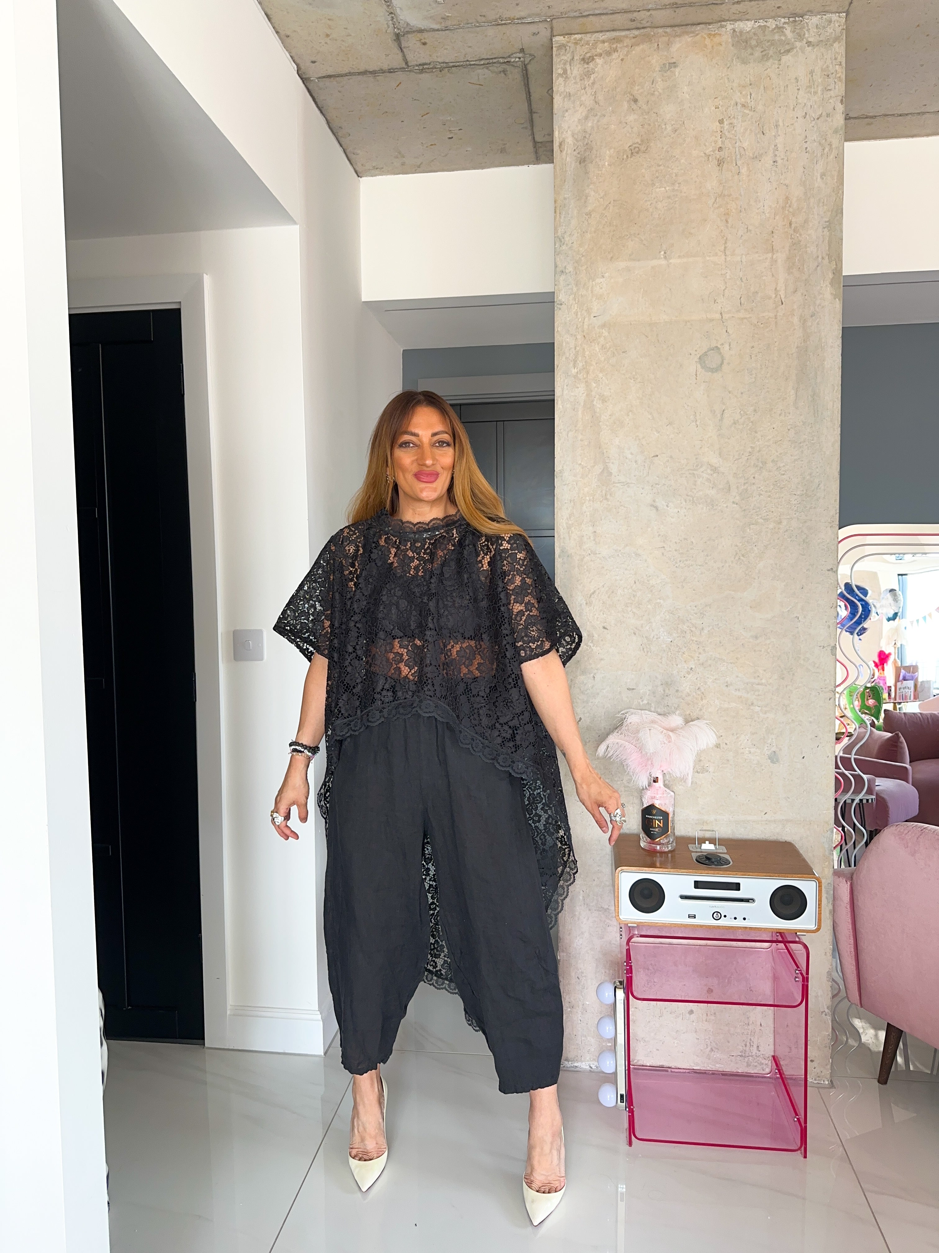 The Sweet Dreams Cape In Black Lace