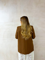 Slouch Basic Blazer In Chocolate