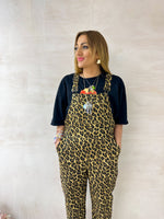 Slouch Dungarees In Leopard Print