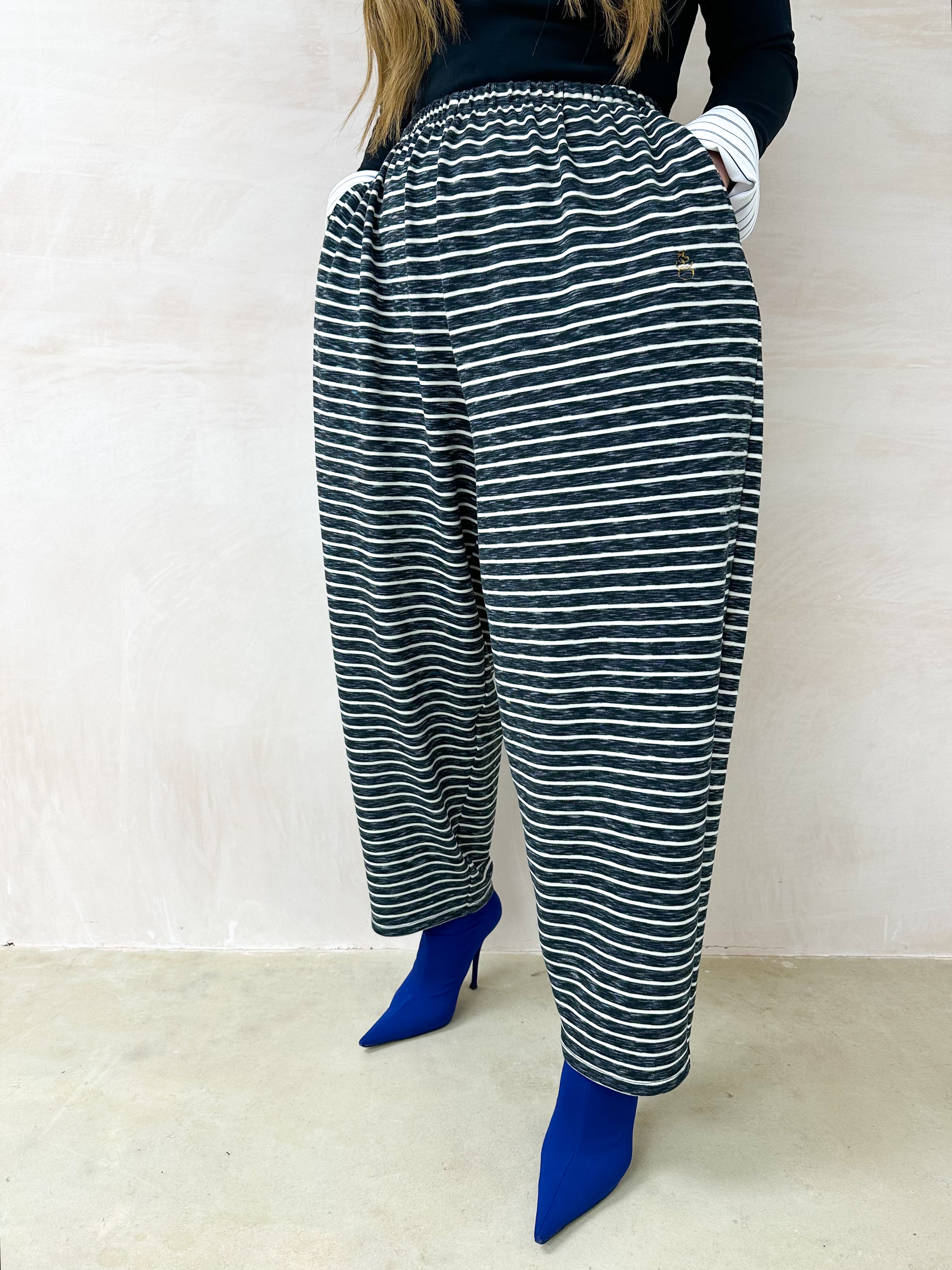 Unicorn Lounge Balloon Trousers In Stripe