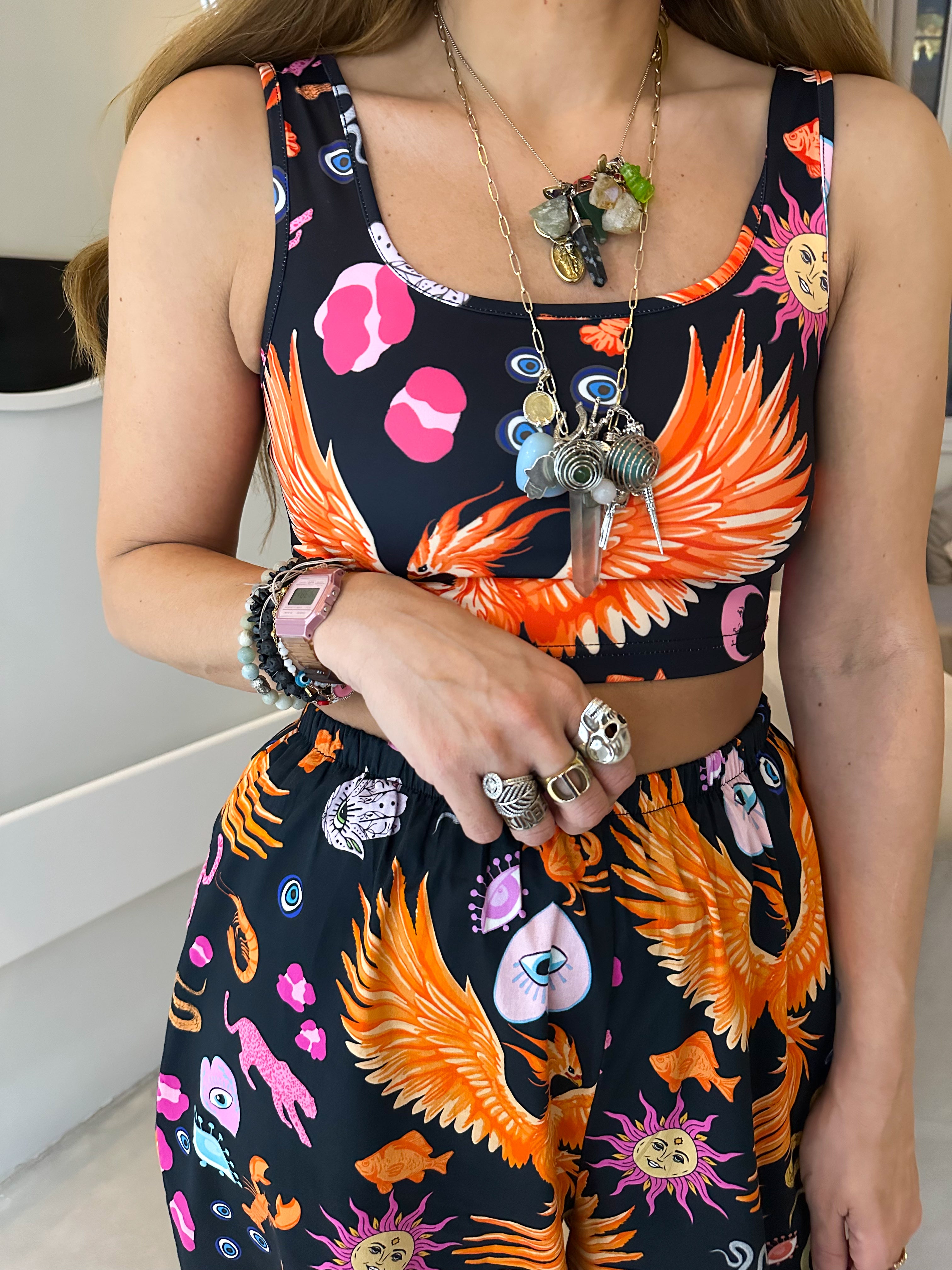The Phoenix Lycra Crop Top