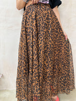 Full Floaty Maxi Skirt In Leopard Print