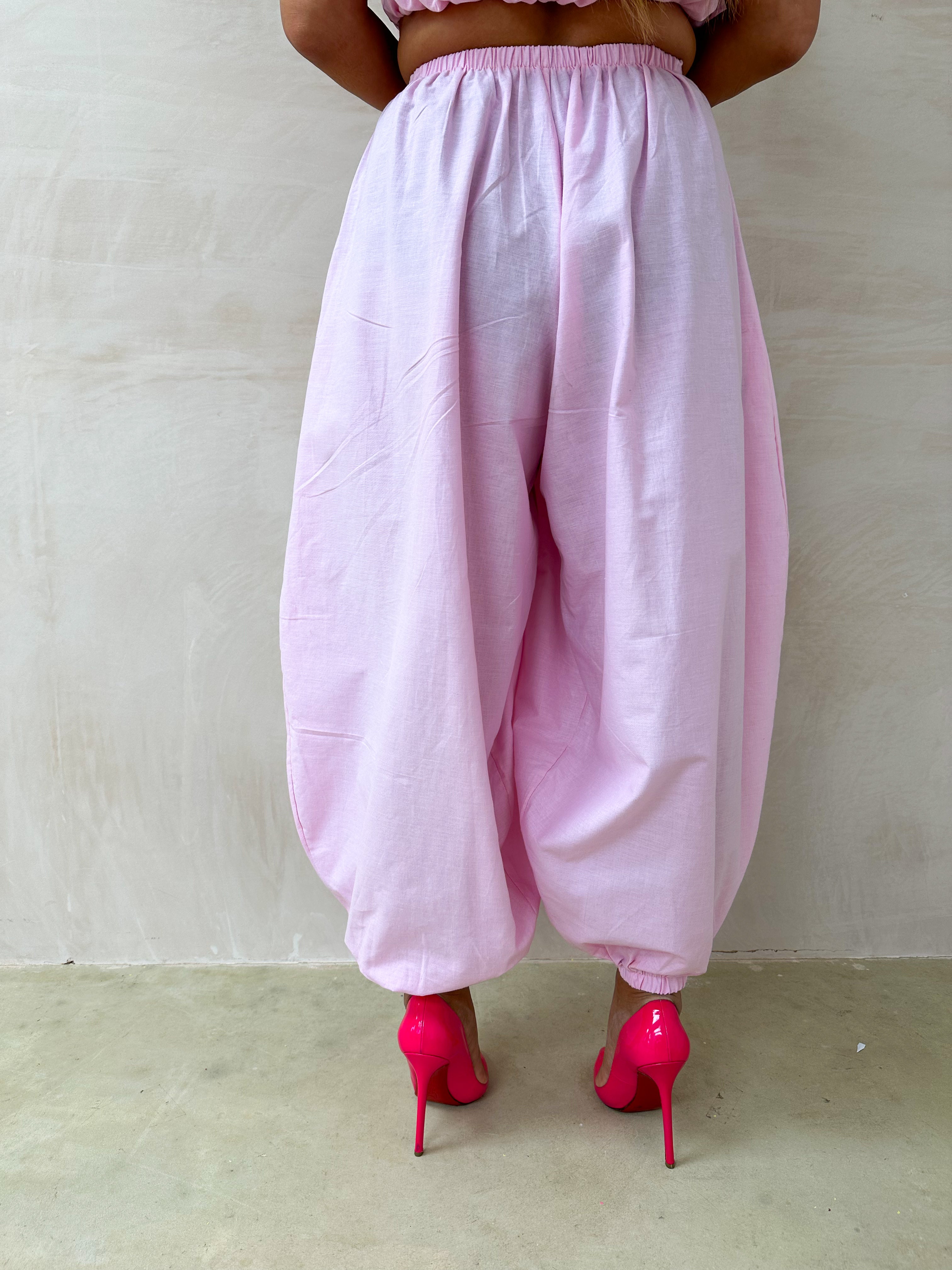 The Aladdin Balloon Trousers In Pink
