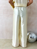 The Midnight Wide Leg Trousers In Champagne