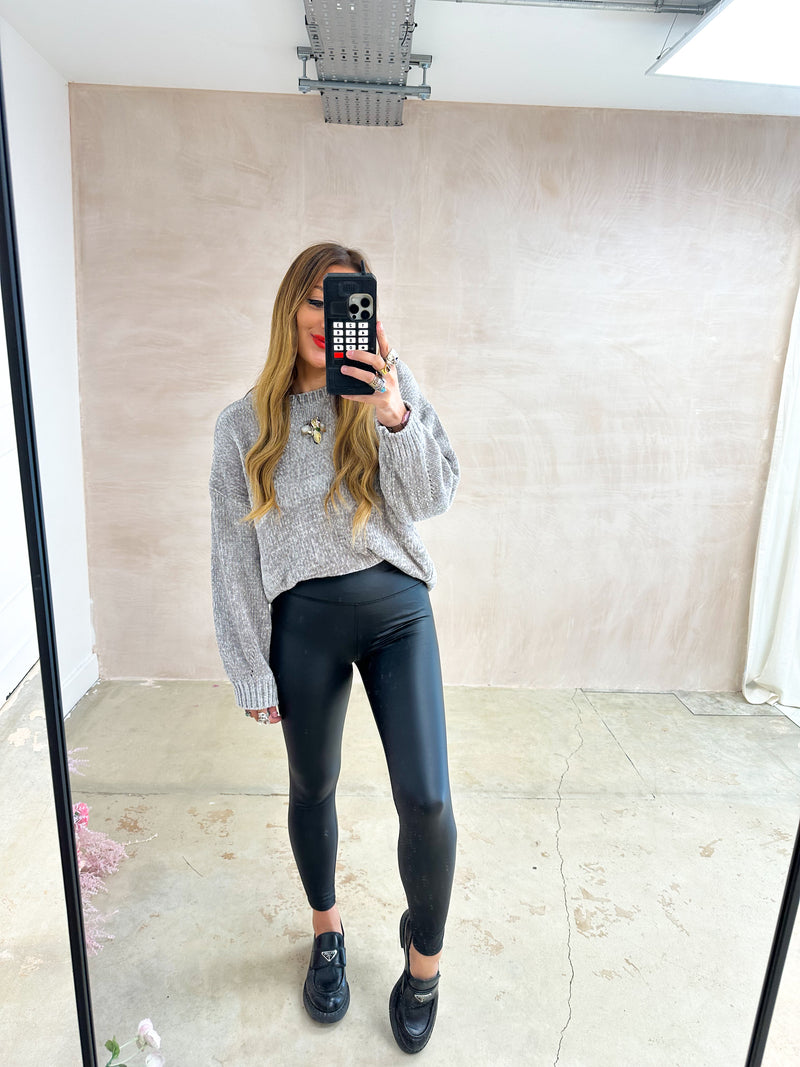 Soft Feel Slouch Jumper In Grey