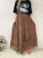 Full Floaty Maxi Skirt In Leopard Print