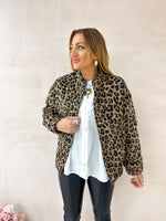 Slouch Bomber Jacket In Leopard Print