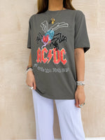 AC/DC ‘Fly On The Wall Tour’ Tee In Grey