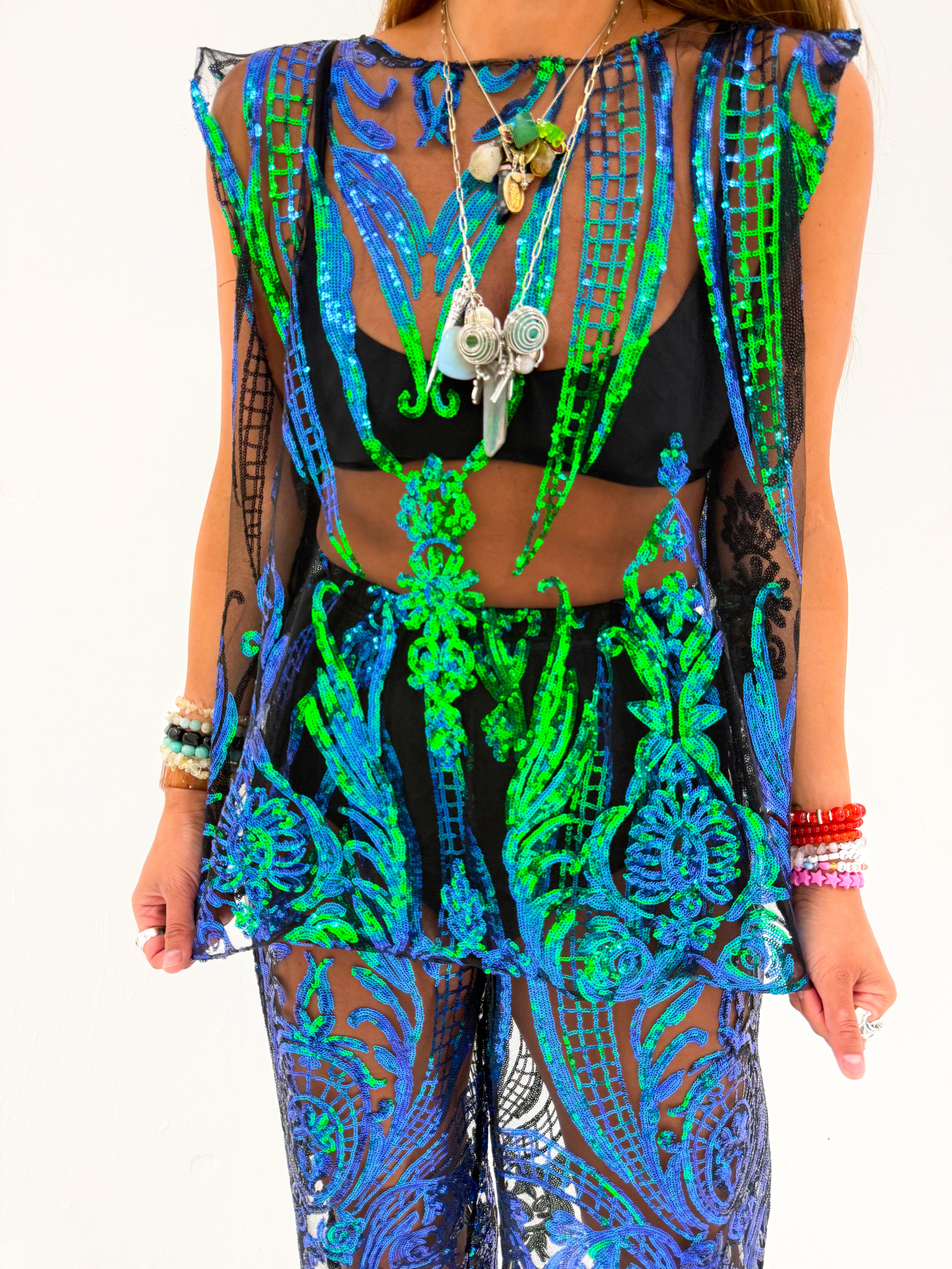 The Solaris Mesh Top In Bottle Green