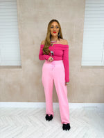 Bardot Lycra Top In Raspberry Pink