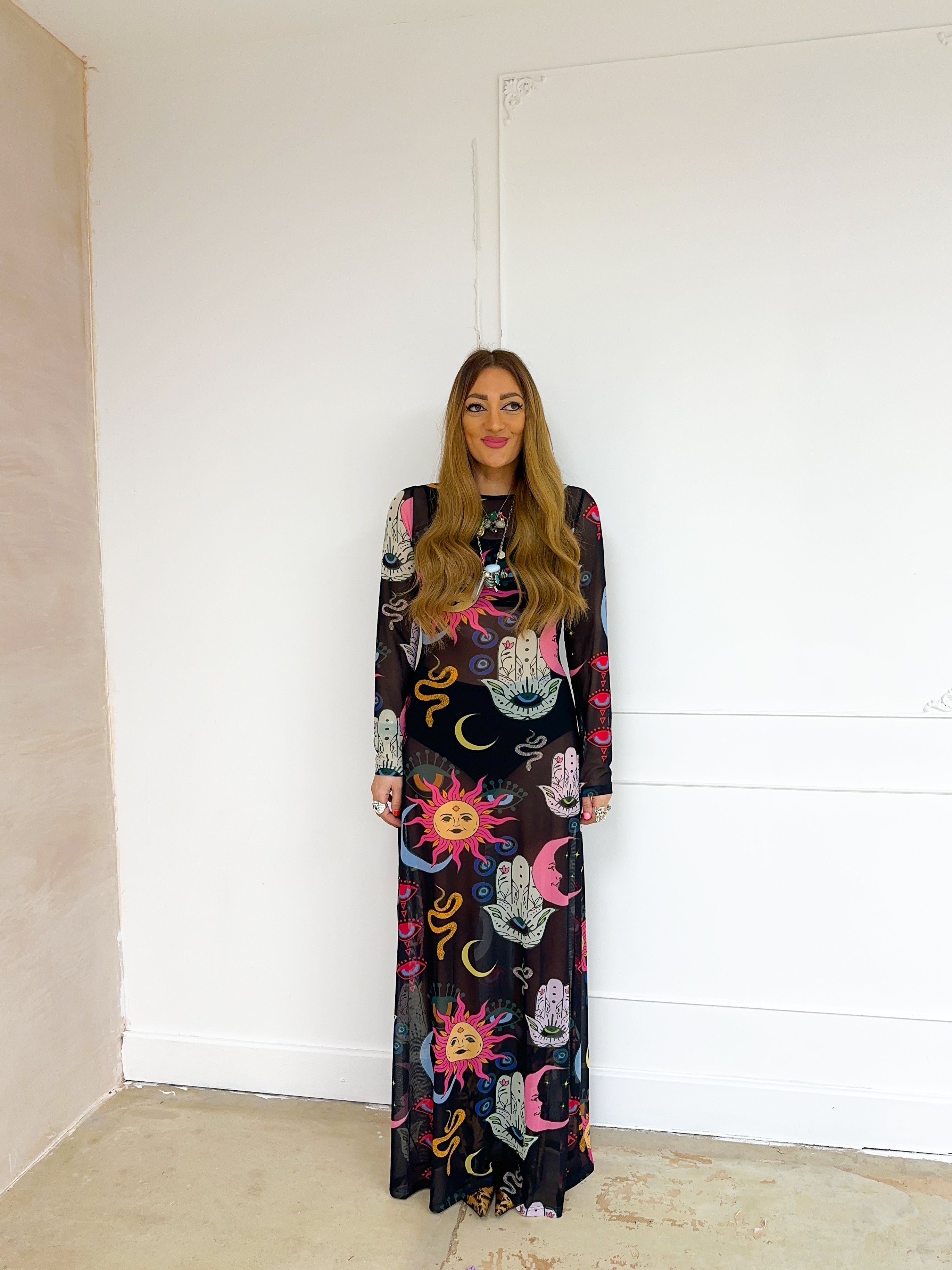 The Moonchild Mesh Dress In Black