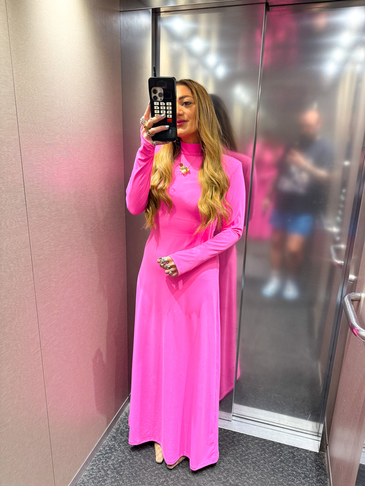 The Vita Leone Maxi Dress In Pink