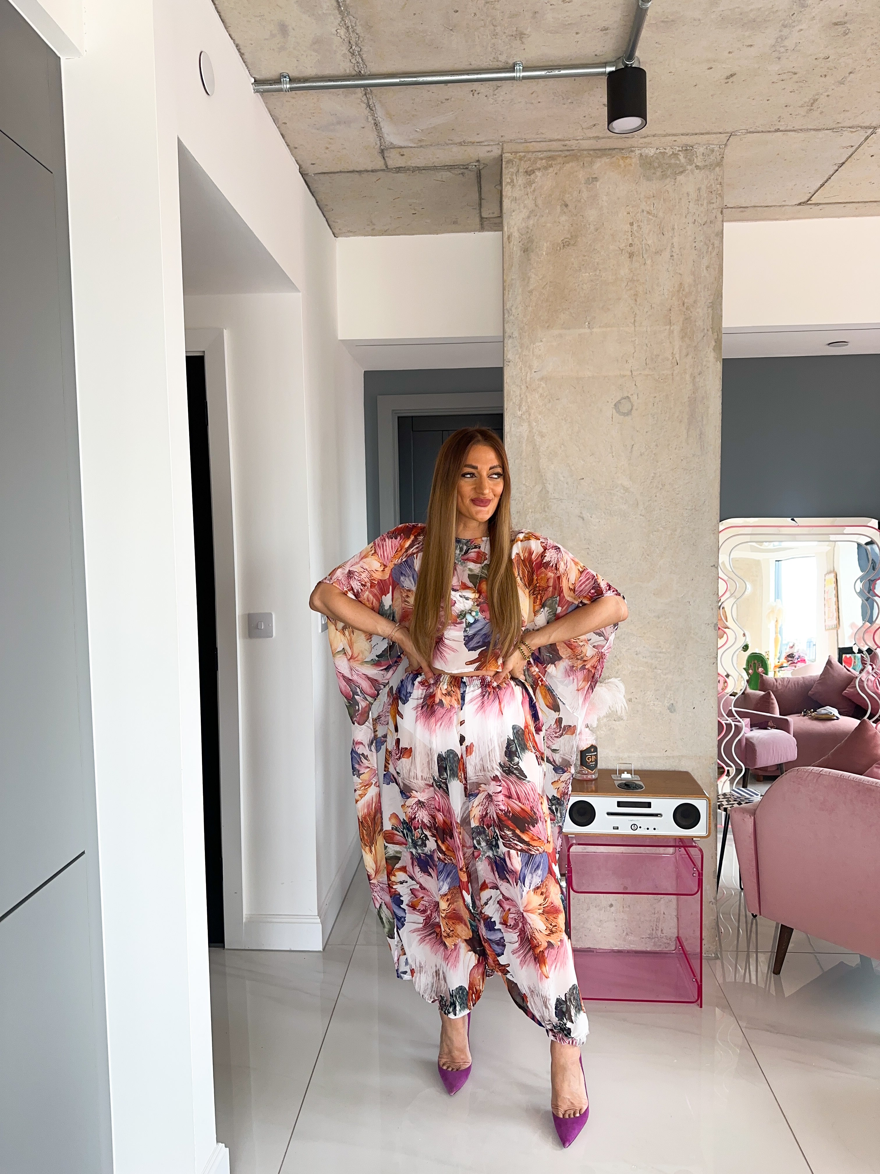 The Flora Aladdin Trousers In Floral Print