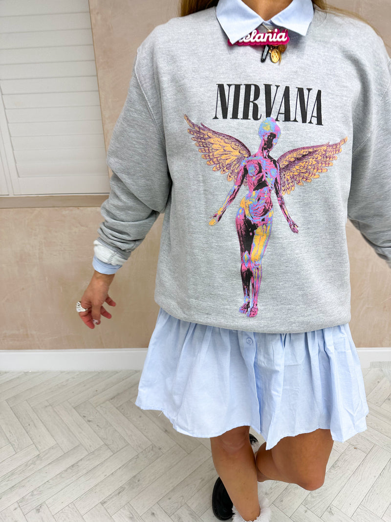 Nirvana Sweatshirt In Light Grey
