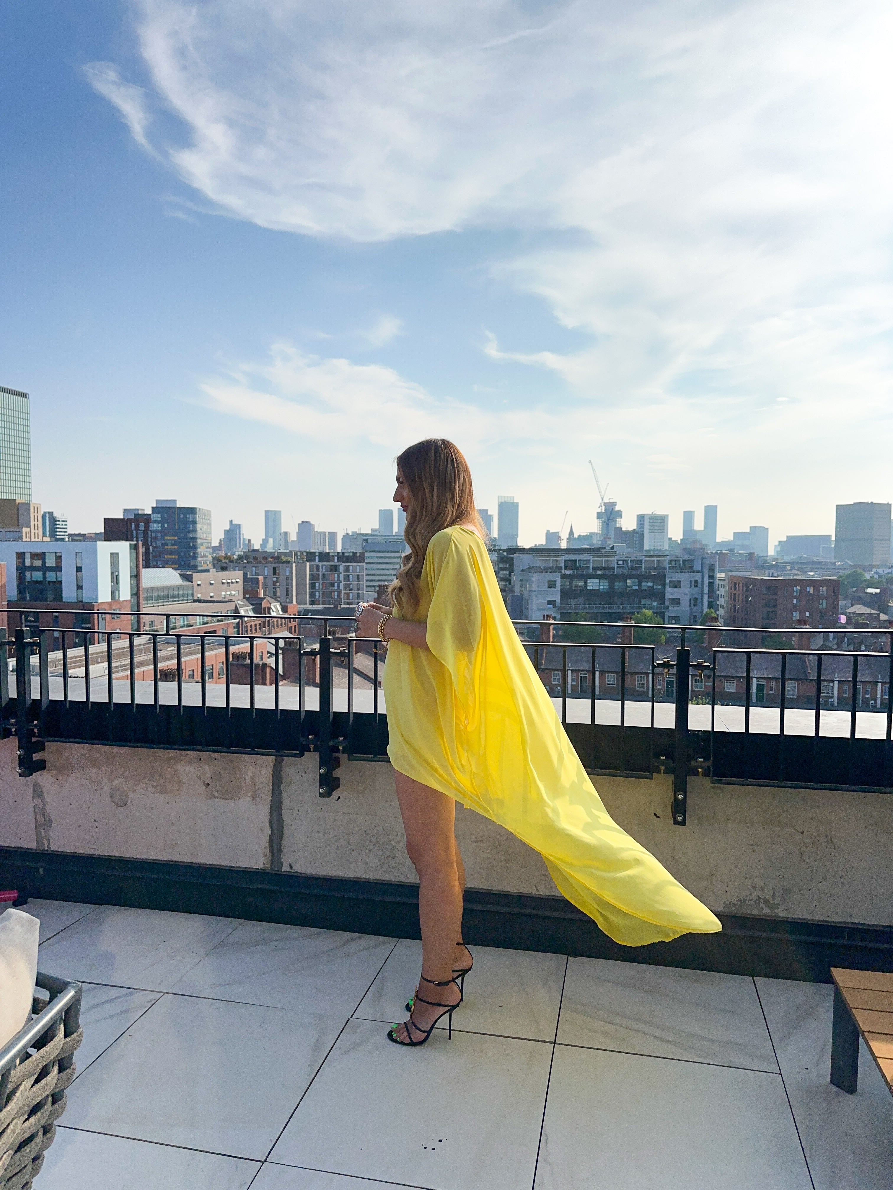 The Jasmine Chiffon Dress In Sunshine Yellow