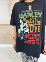 Bob Marley Rasterman Vibration Tour 1976 Tour Tee In Black