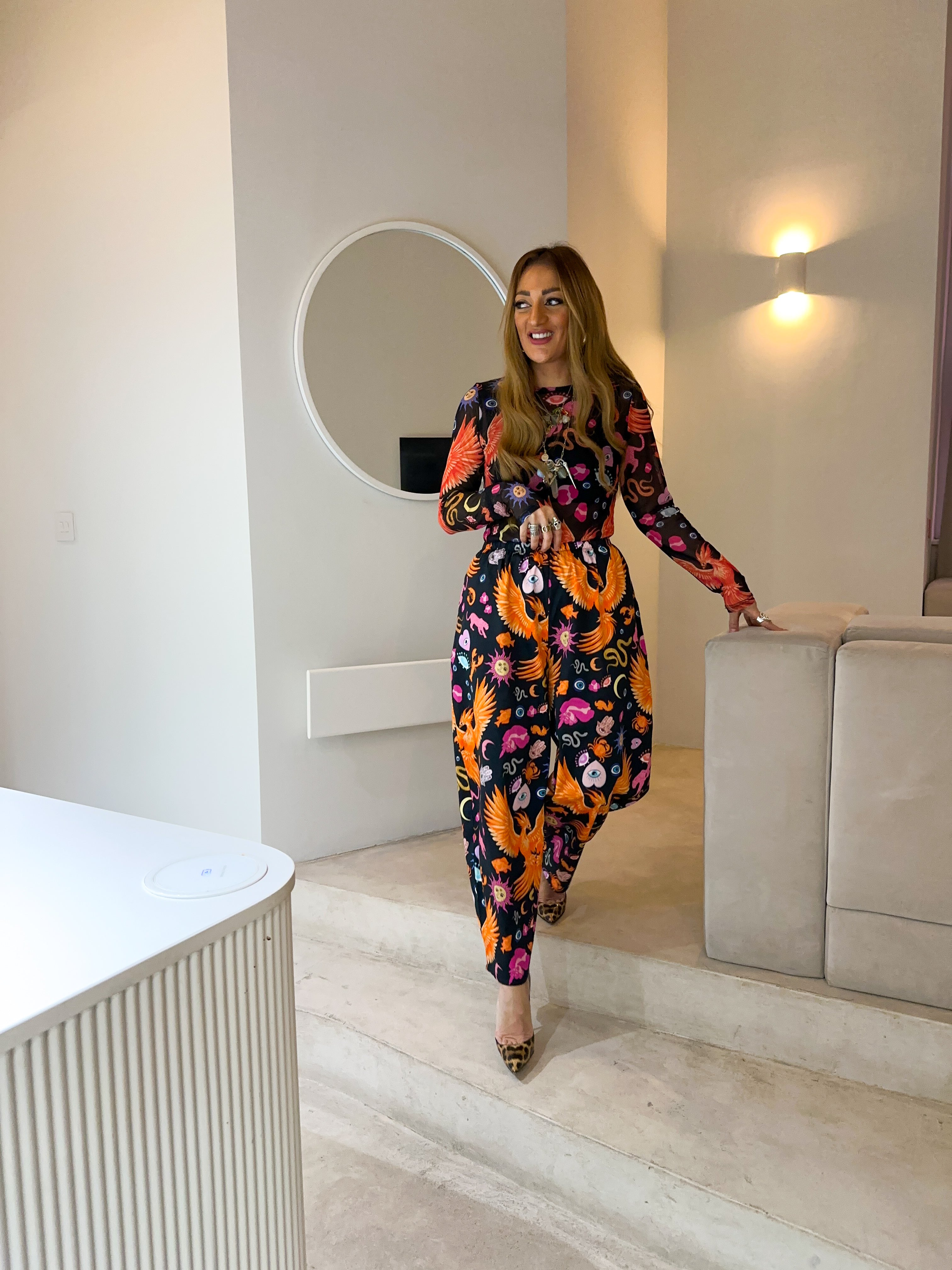 The Phoenix Mesh Long Sleeve Top