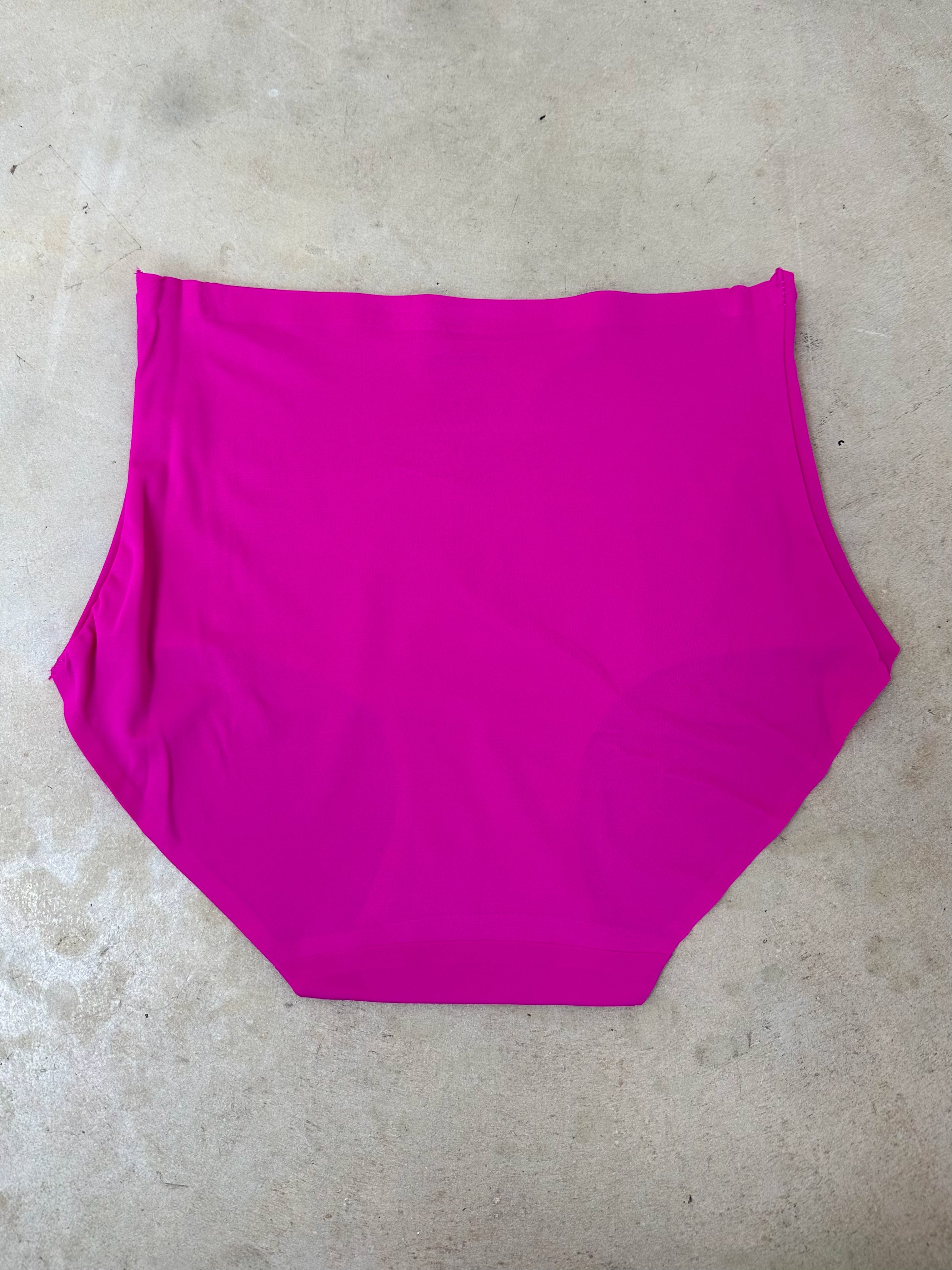 High Waisted Lycra Knickers In Hot Pink
