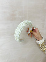 Pearl Headband In Cream