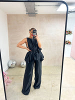 The Midnight Wide Leg Trousers In Black