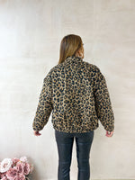 Slouch Bomber Jacket In Leopard Print