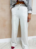 Drawstring Detail High Waisted Joggers In Lighter Grey