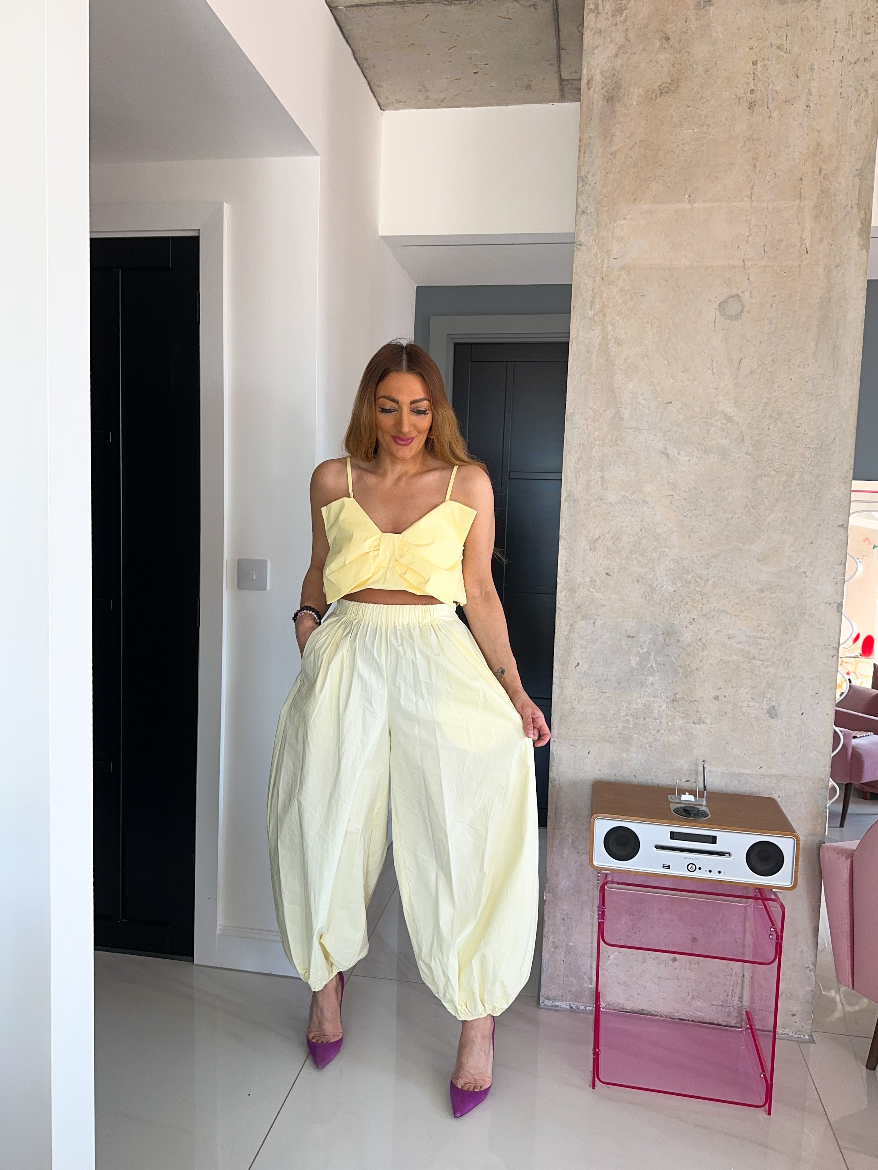 Aladdin Balloon Trousers In Yellow