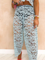 Sweet Dreams Lace Balloon Trousers In Baby Blue