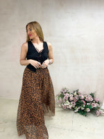 Full Floaty Maxi Skirt In Leopard Print