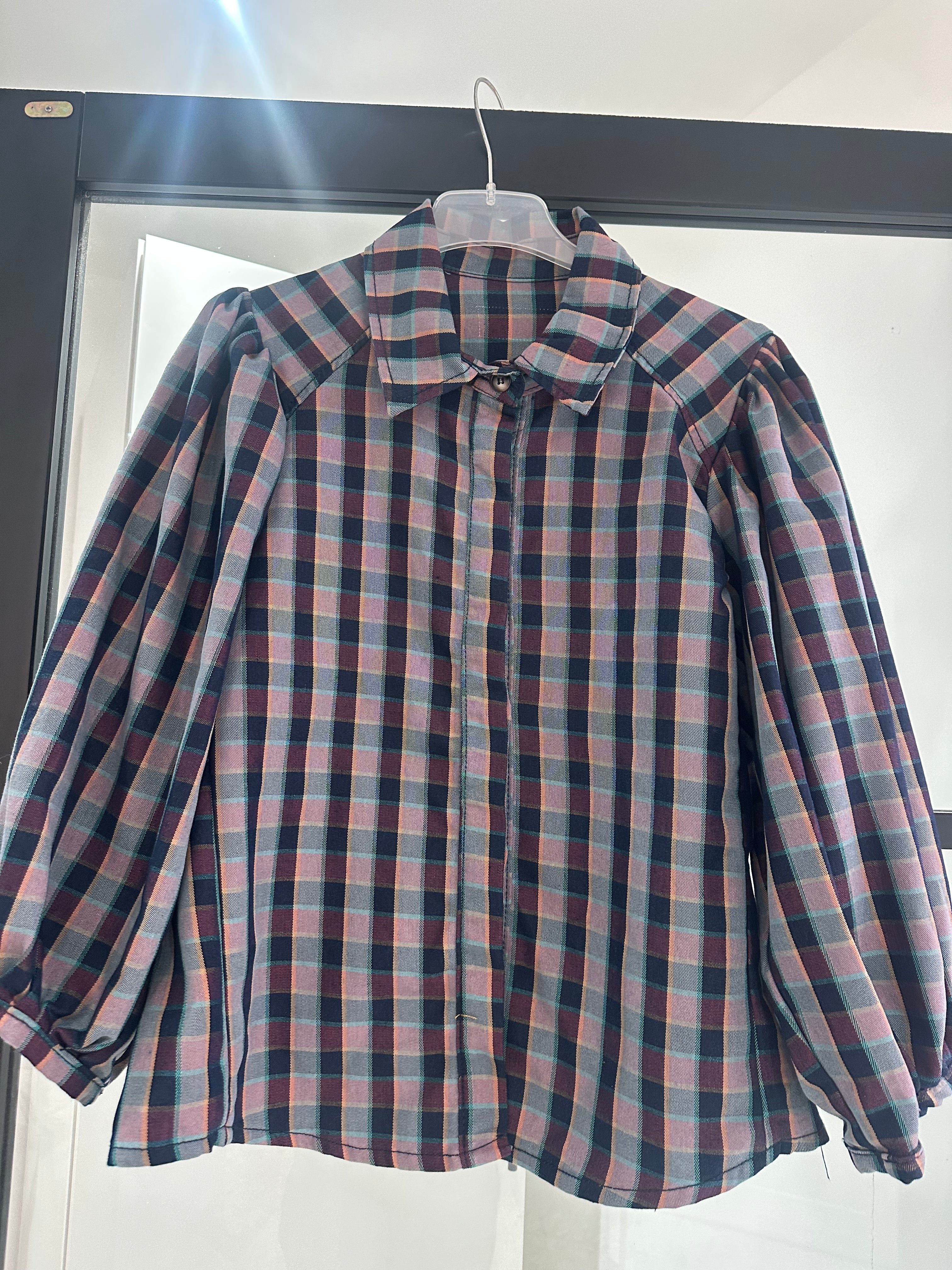 LOT 34- Puff Sleeve Check Shirt