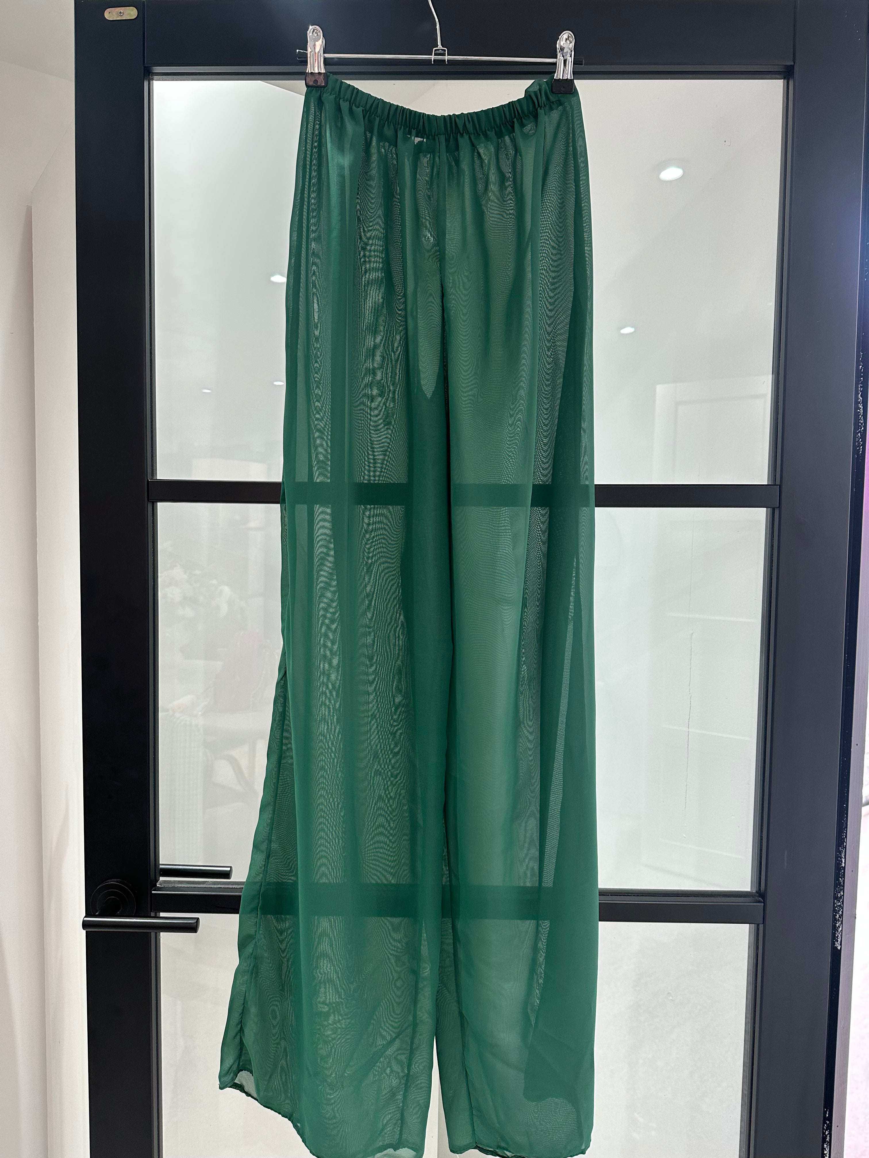 LOT 42 - chiffon Trousers In Forrest Green