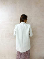 Slouch Basic Blazer In Off White