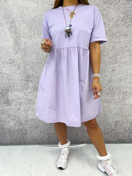 T-Shirt Mini Dress In Lilac
