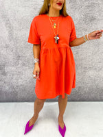 T-Shirt Mini Dress In Orange