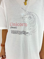 'Definition Of A Unicorn' Tee In White