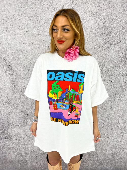Oasis 'Be Here Now' Tee In White