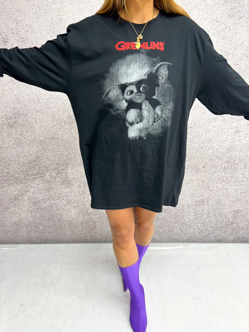 Gremlins 'Gizmo' Long Sleeve Tee In Black