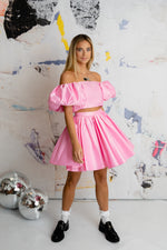 'Fortuna' Super Full Skirt In Pink Candy